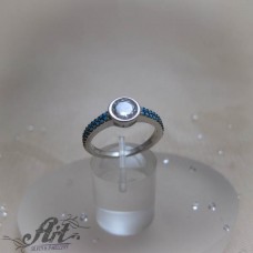 Сребърен дамски пръстен с циркони R-1151